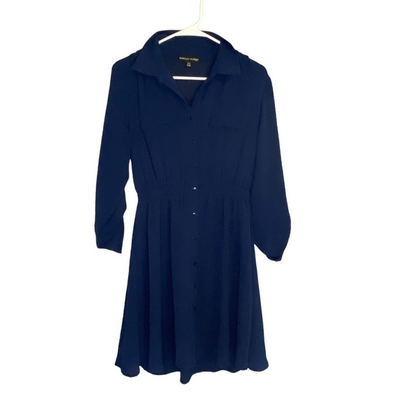 Always Indigo Dresses & Skirts - Always Indigo Navy Blue Shirt Dress PM